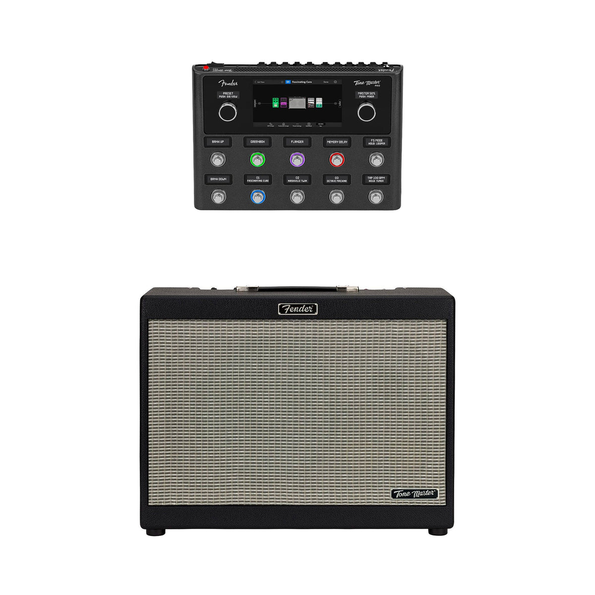 Fender Tone Master Pro Multi-Effects Guitar Workstation and Tone Master FR-12 1x12 Powered Speaker Bundle - MusicMarket