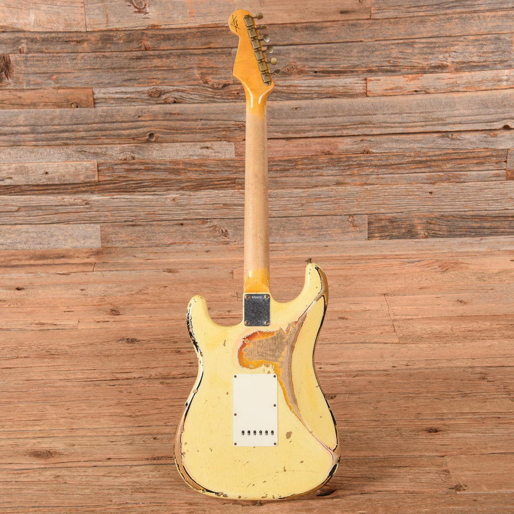 Fender Custom Shop '60 Stratocater Heavy Relic White over Sunburst 2013 - View 5 | MusicMarket