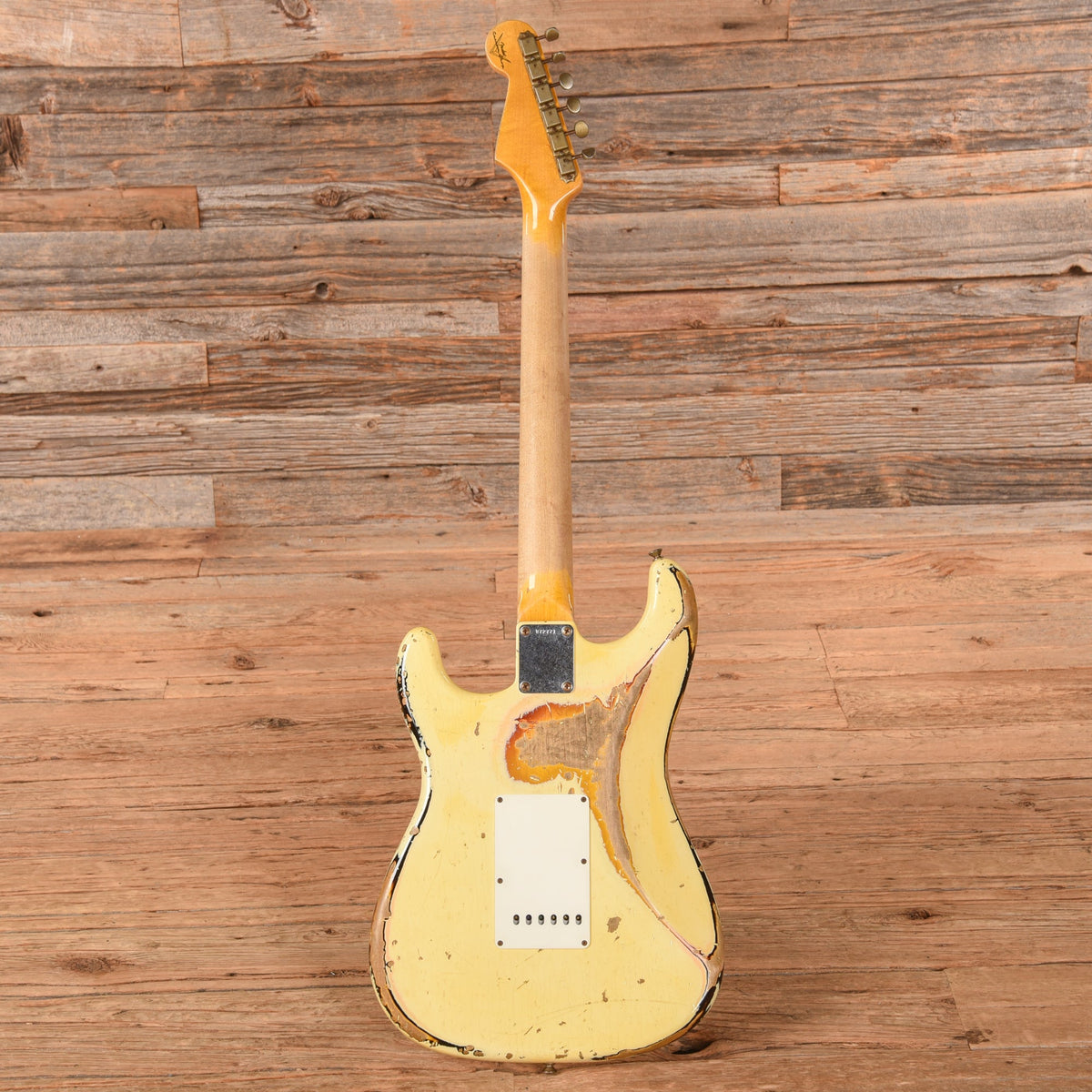 Fender Custom Shop '60 Stratocater Heavy Relic White over Sunburst 2013 - View 5 | MusicMarket