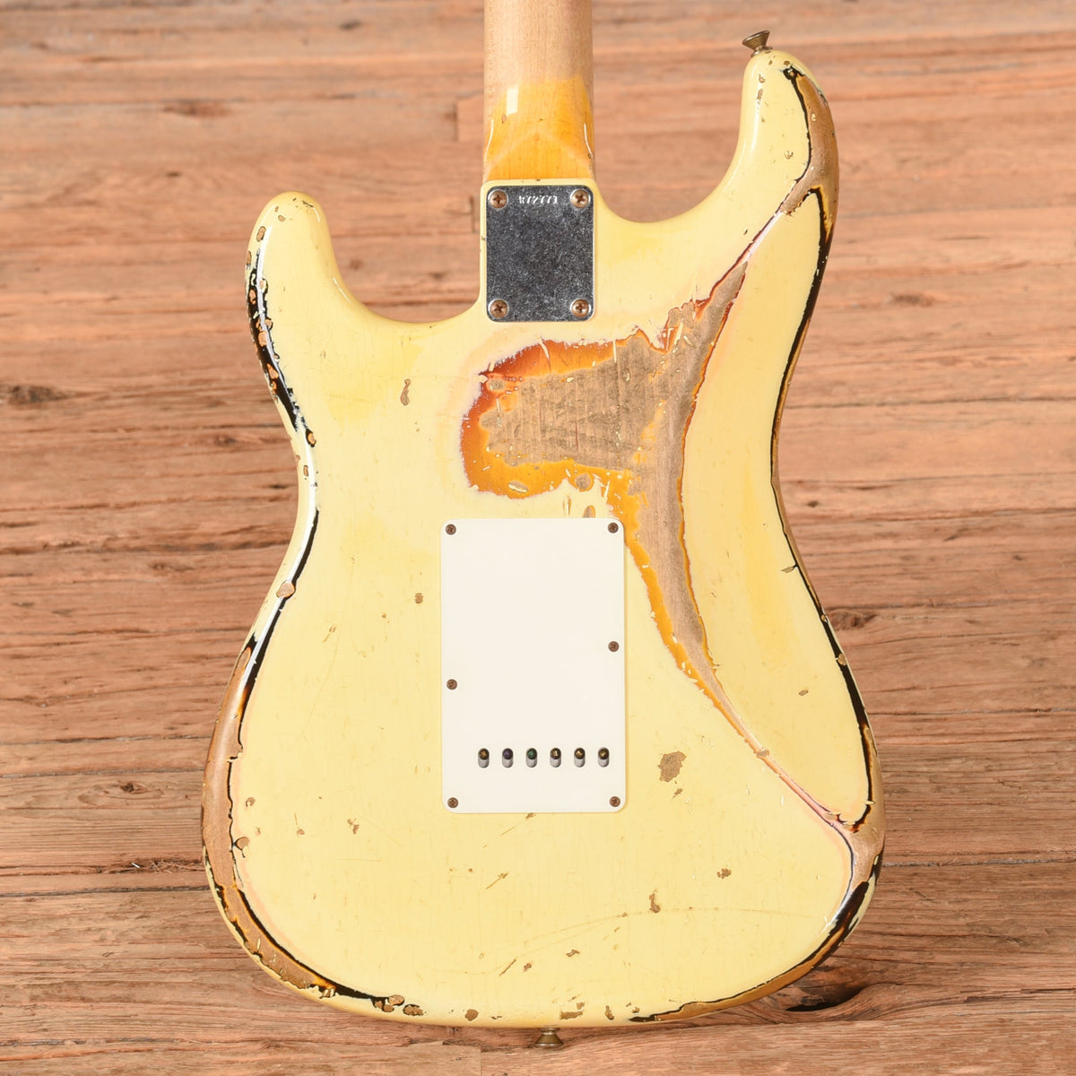 Fender Custom Shop '60 Stratocater Heavy Relic White over Sunburst 2013 - View 3 | MusicMarket