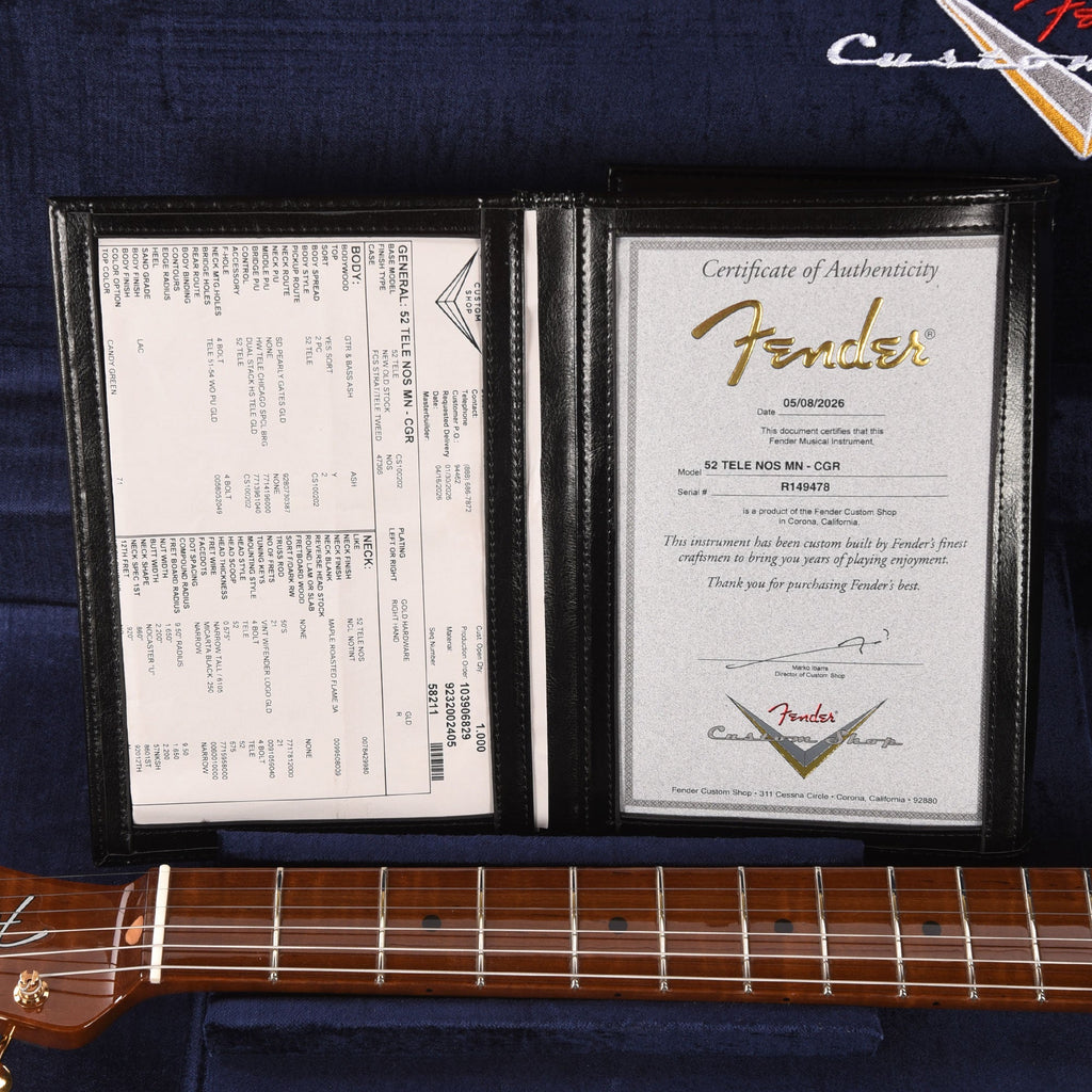 Fender Custom Shop 1952 Telecaster HS "Chicago Special" NOS 7up Green - View 9 | MusicMarket