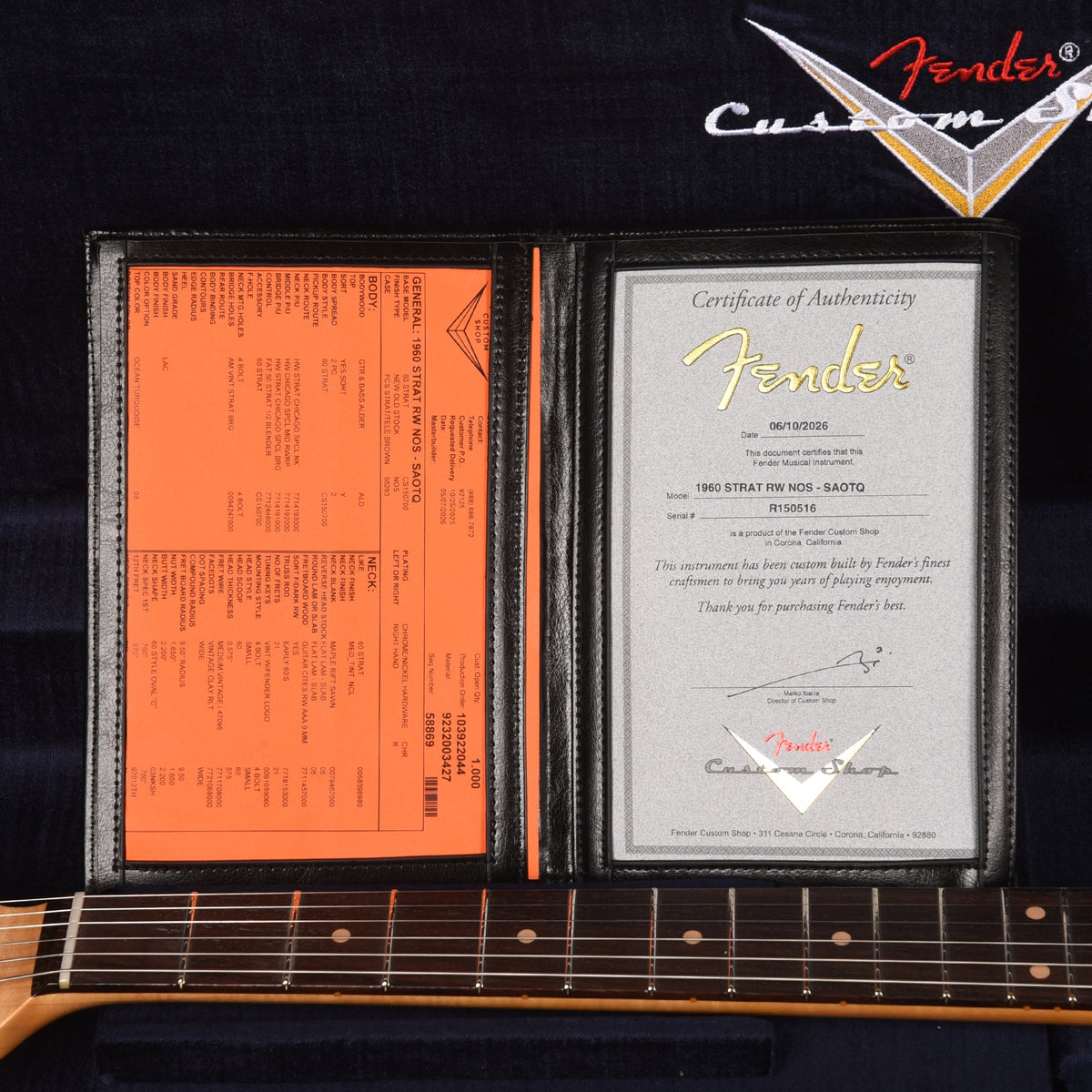 Fender Custom Shop 1960 Stratocaster "Chicago Special" NOS Super Aged Ocean Turquoise - View 9 | MusicMarket