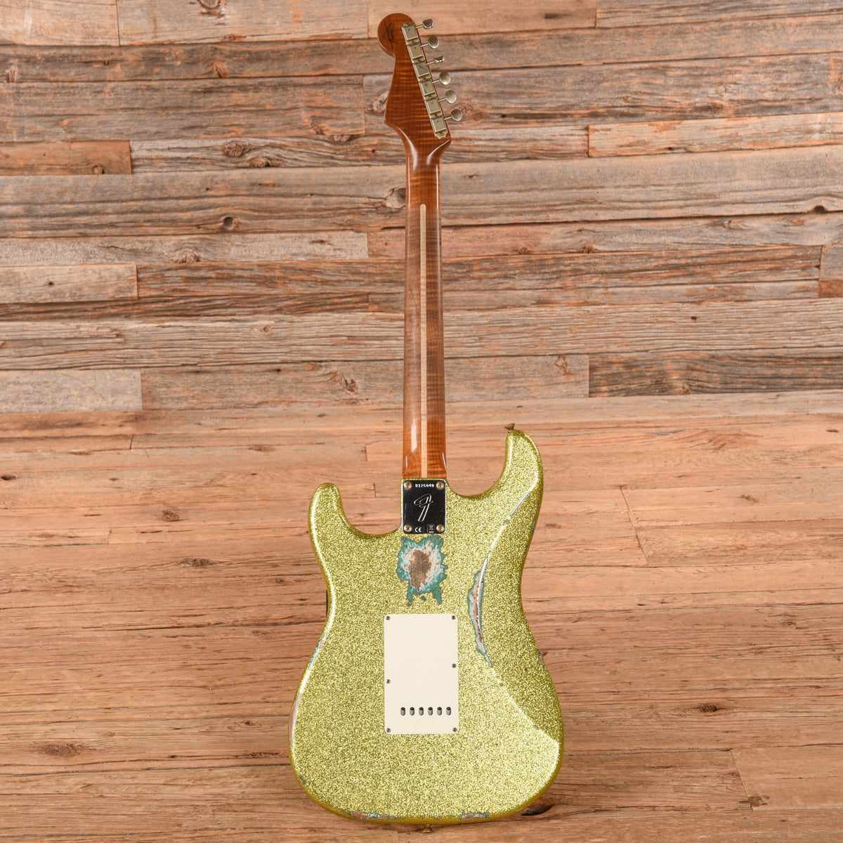 Fender Custom Shop 1963 Stratocaster Heavy Relic HH Chartreuse Sparkle 2024 - View 5 | MusicMarket