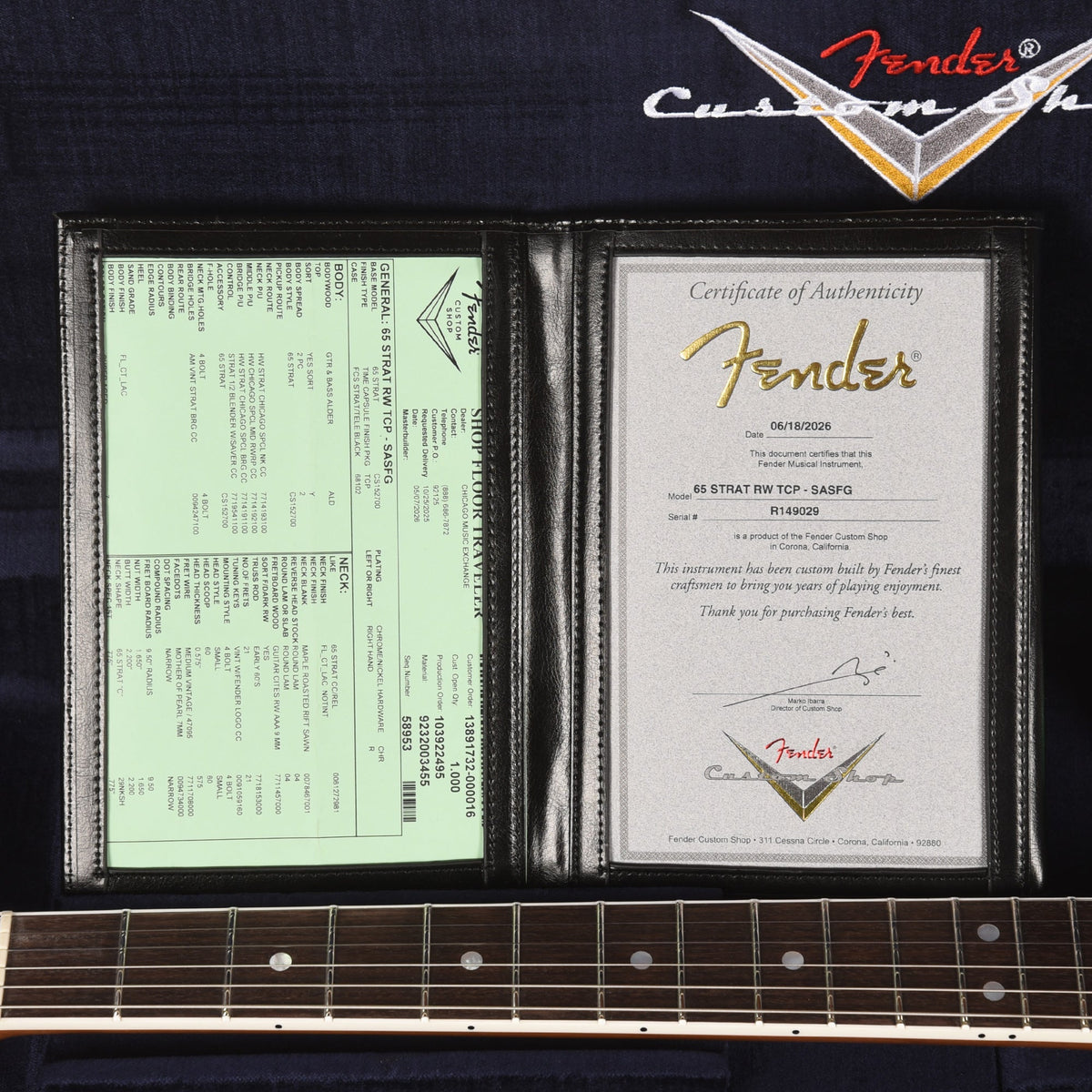 Fender Custom Shop 1965 Stratocaster "Chicago Special" Time Capsule Super Aged Sea Foam Green - View 9 | MusicMarket