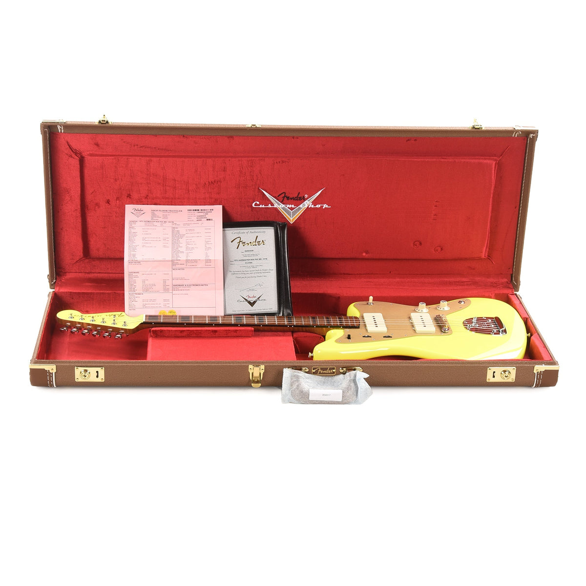 Fender Custom Shop 1970 Jazzmaster "Chicago Special" NOS Fluorescent Yellow - View 8 | MusicMarket