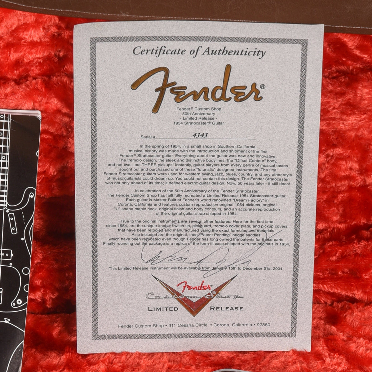 Fender Custom Shop 50th Anniversary '54 Stratocaster Reissue Sunburst 2004 - View 10 | MusicMarket