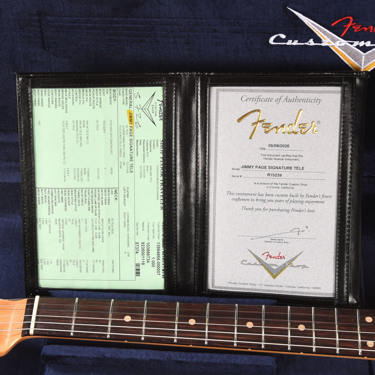 Fender Custom Shop Artist Jimmy Page Signature Telecaster Journeyman Relic White Blonde - View 9 | MusicMarket