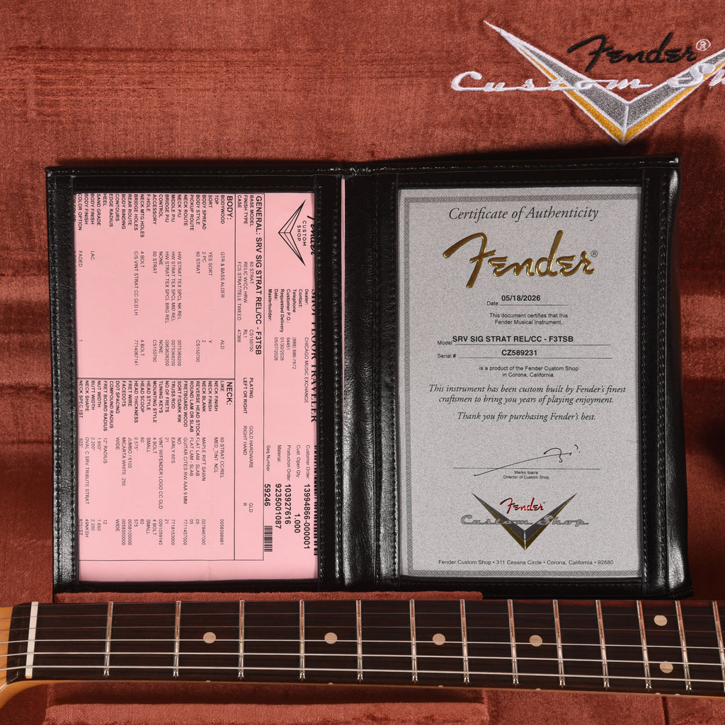 Fender Custom Shop Artist Stevie Ray Vaughan Signature Stratocaster Relic Faded 3-Color Sunburst - View 9 | MusicMarket