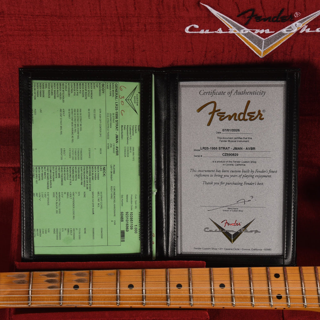 Fender Custom Shop Limited Edition 1956 Stratocaster Journeyman Relic Aged Violin Burst - View 9 | MusicMarket