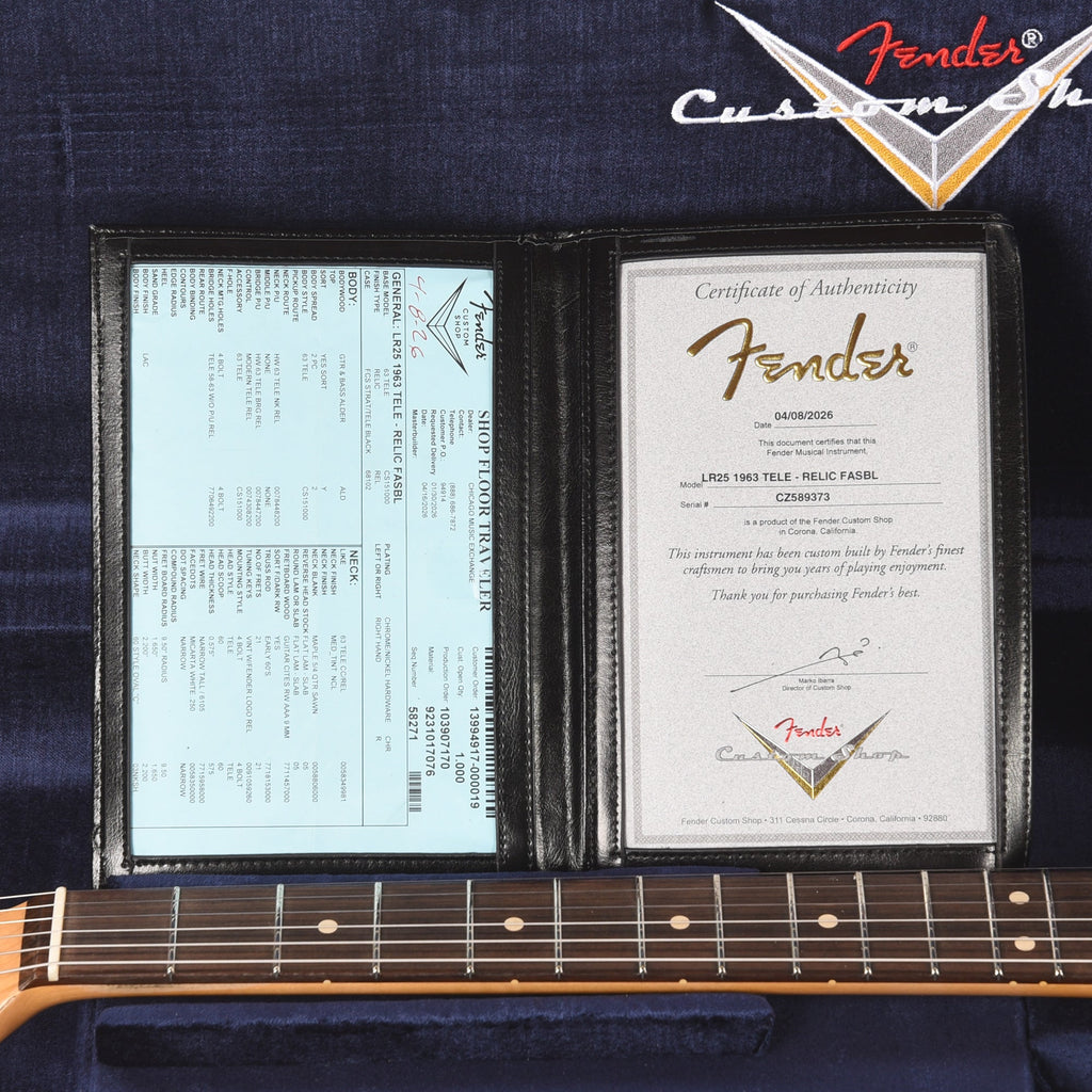 Fender Custom Shop Limited Edition 1963 Telecaster Relic Faded/Aged Sonic Blue - View 9 | MusicMarket