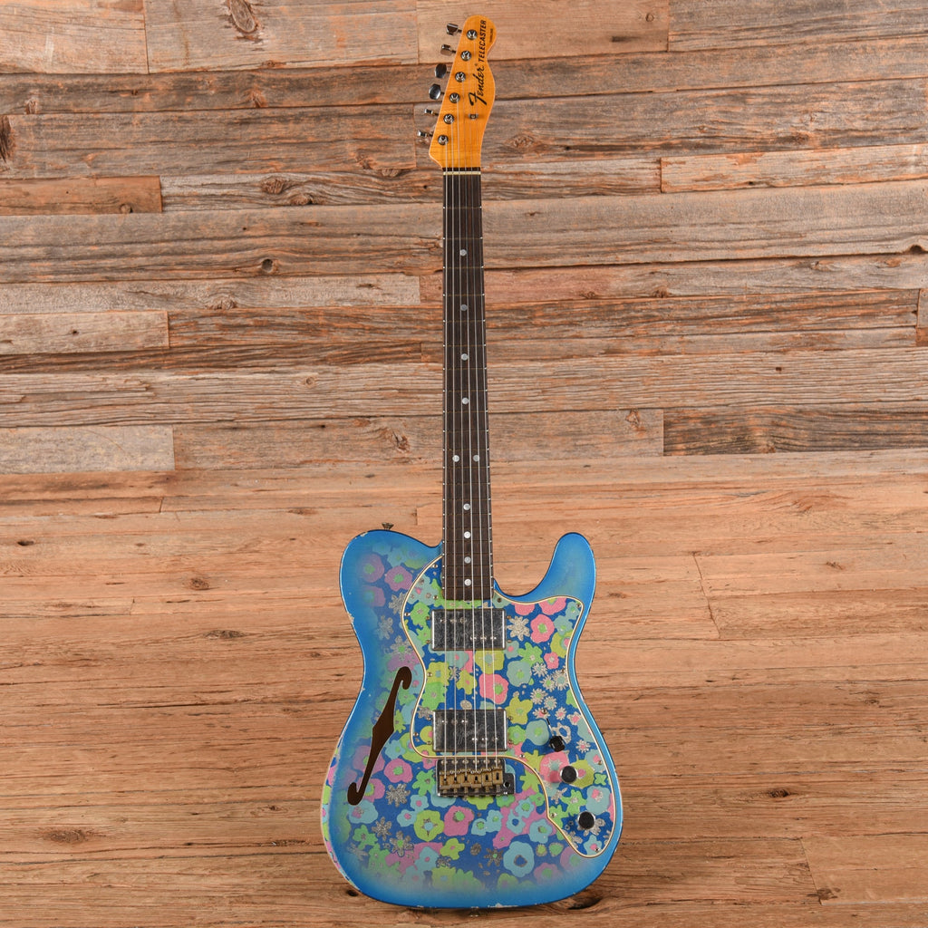 Fender Custom Shop Limited Edition 1972 Telecaster Thinline Rosewood Relic w/Trem Blue Flower 2019 - View 4 |
