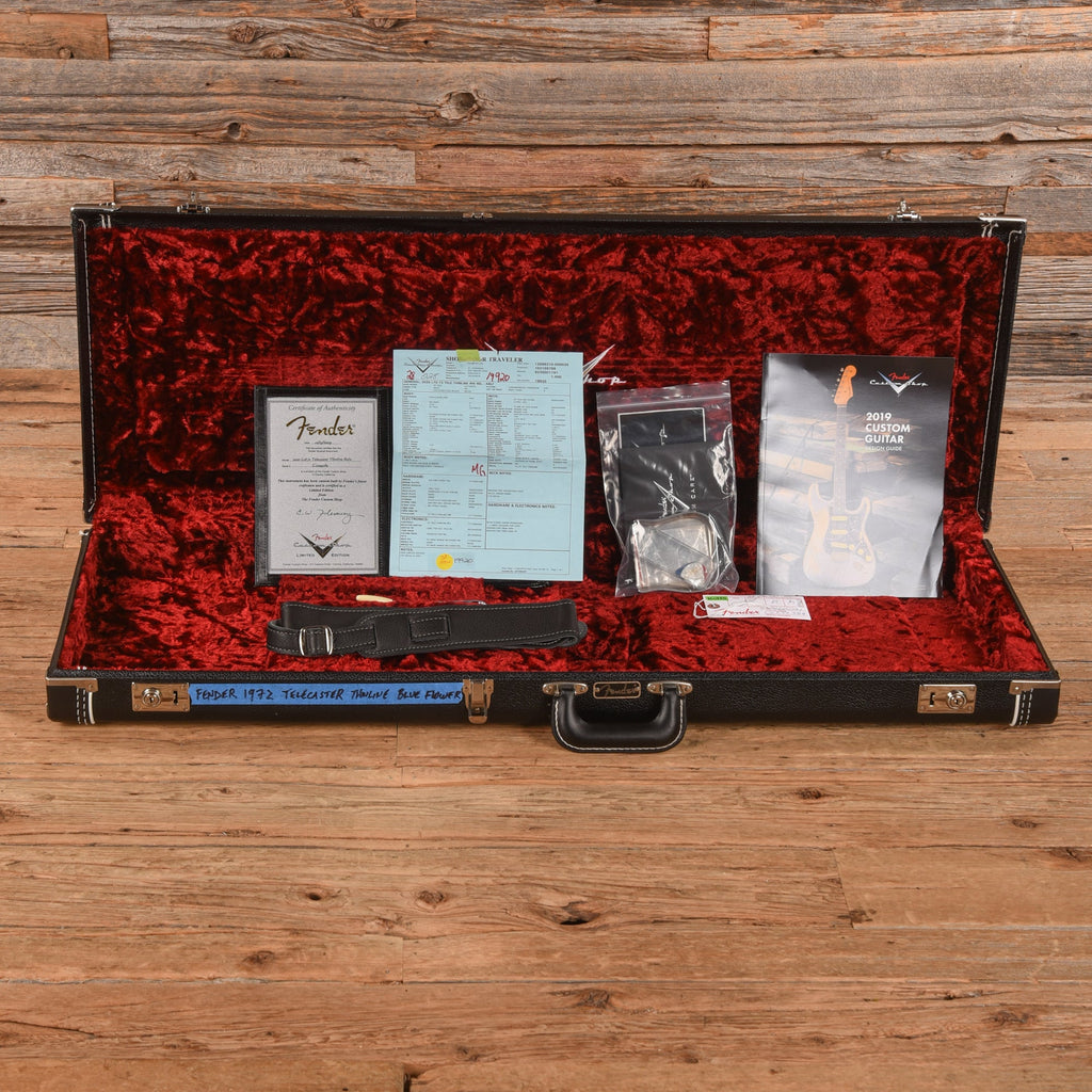 Fender Custom Shop Limited Edition 1972 Telecaster Thinline Rosewood Relic w/Trem Blue Flower 2019 - View 9 |