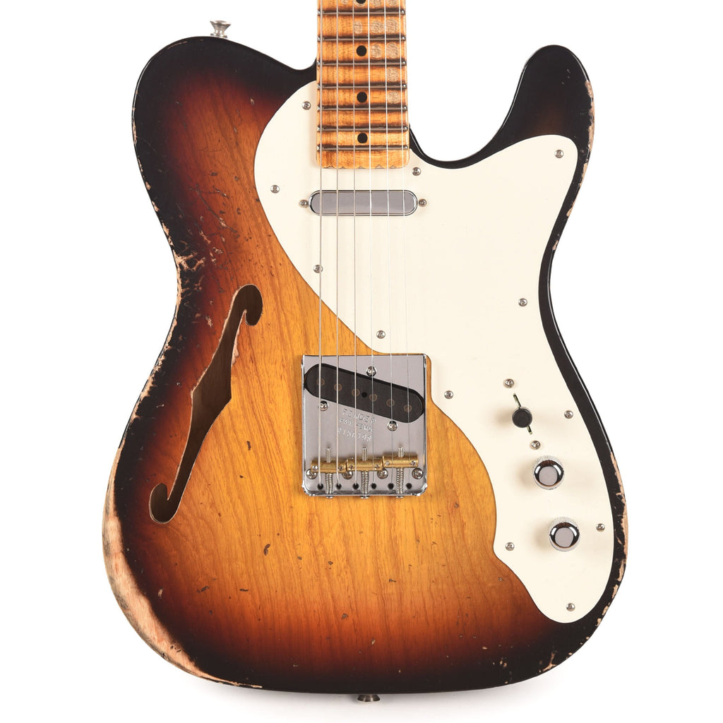 Fender Custom Shop Limited Edition '50s Thinline Telecaster Heavy Relic Antique Burst - View 2 | MusicMarket