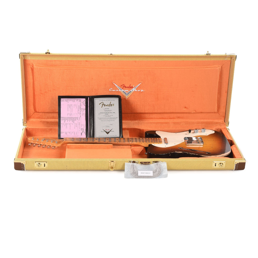Fender Custom Shop Limited Edition '50s Thinline Telecaster Heavy Relic Antique Burst - View 8 | MusicMarket