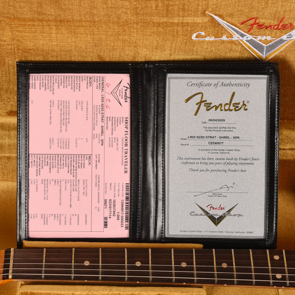 Fender Custom Shop Limited Edition 62/63 Stratocaster Super Heavy Relic Shell Pink - View 9 | MusicMarket
