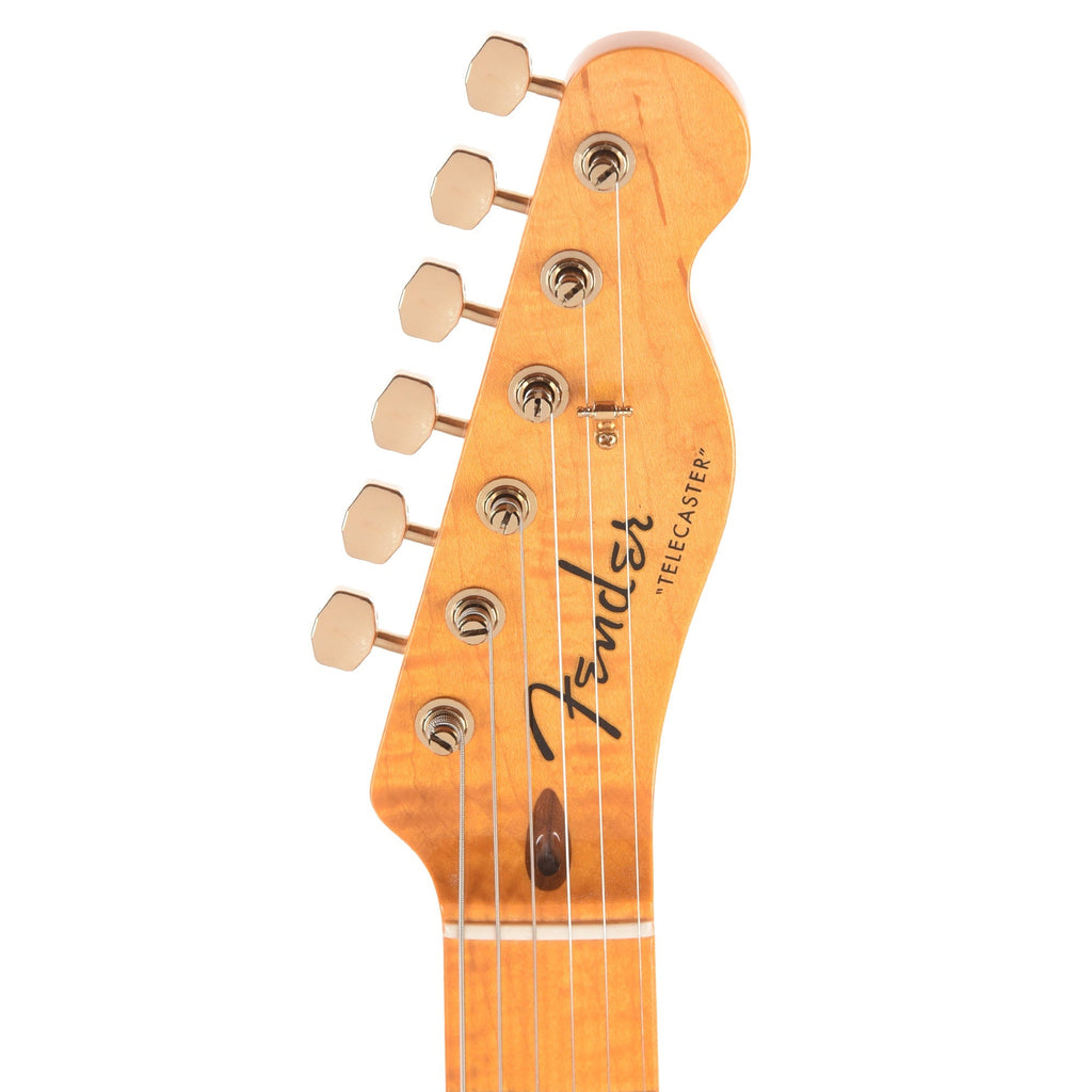 Fender Custom Shop Limited Edition Custom Deluxe AAA Flame Telecaster NOS Emerald Green Transparent w/Gold