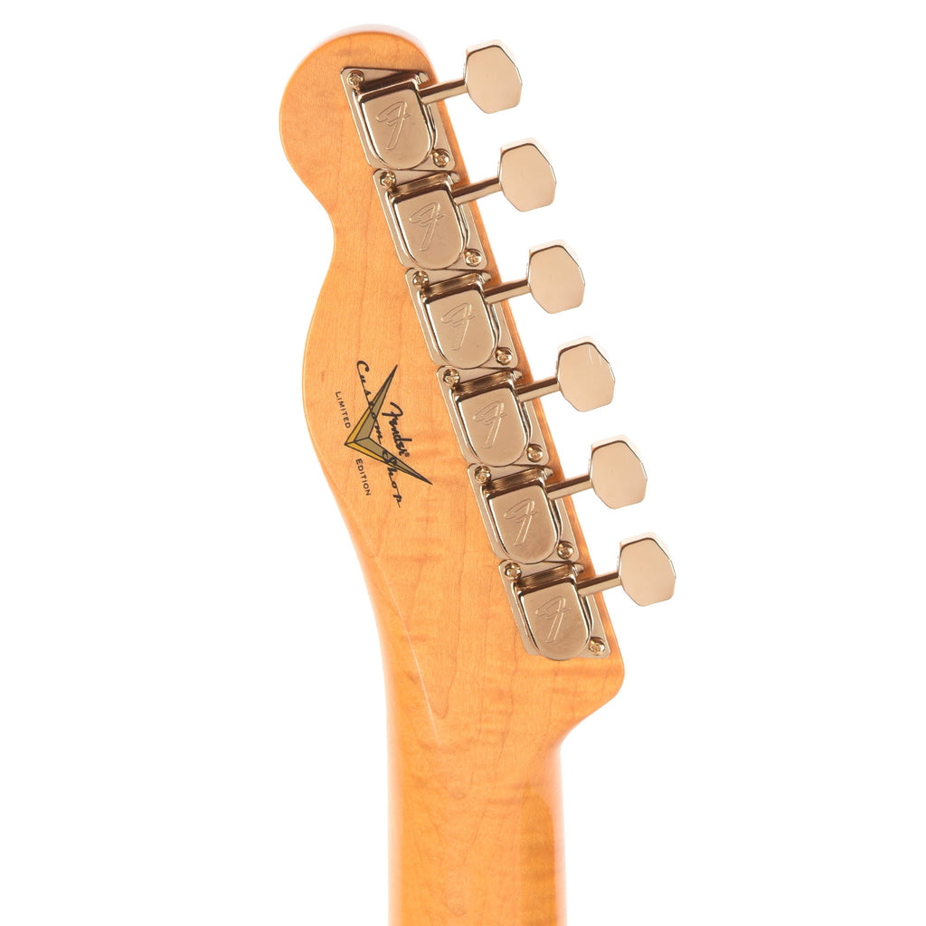Fender Custom Shop Limited Edition Custom Deluxe AAA Flame Telecaster NOS Emerald Green Transparent w/Gold