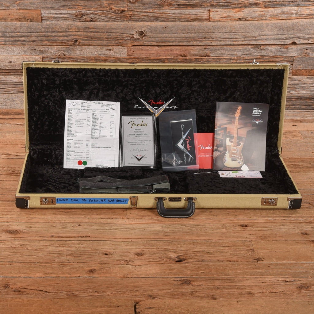 Fender Custom Shop Limited Edition Dual P-90 Telecaster Relic Black Paisley 2023 - View 9 | MusicMarket