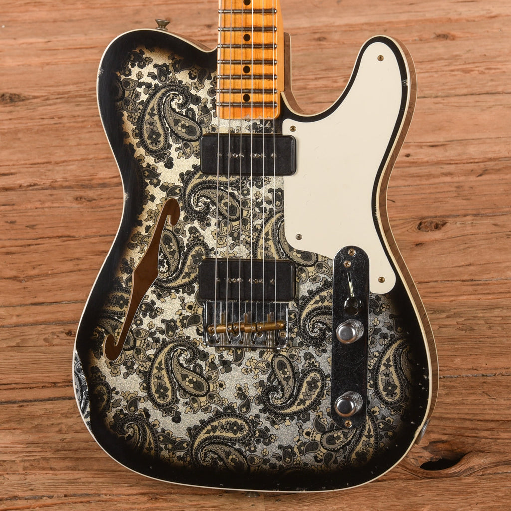 Fender Custom Shop Limited Edition Dual P-90 Telecaster Relic Black Paisley 2023 - View 2 | MusicMarket