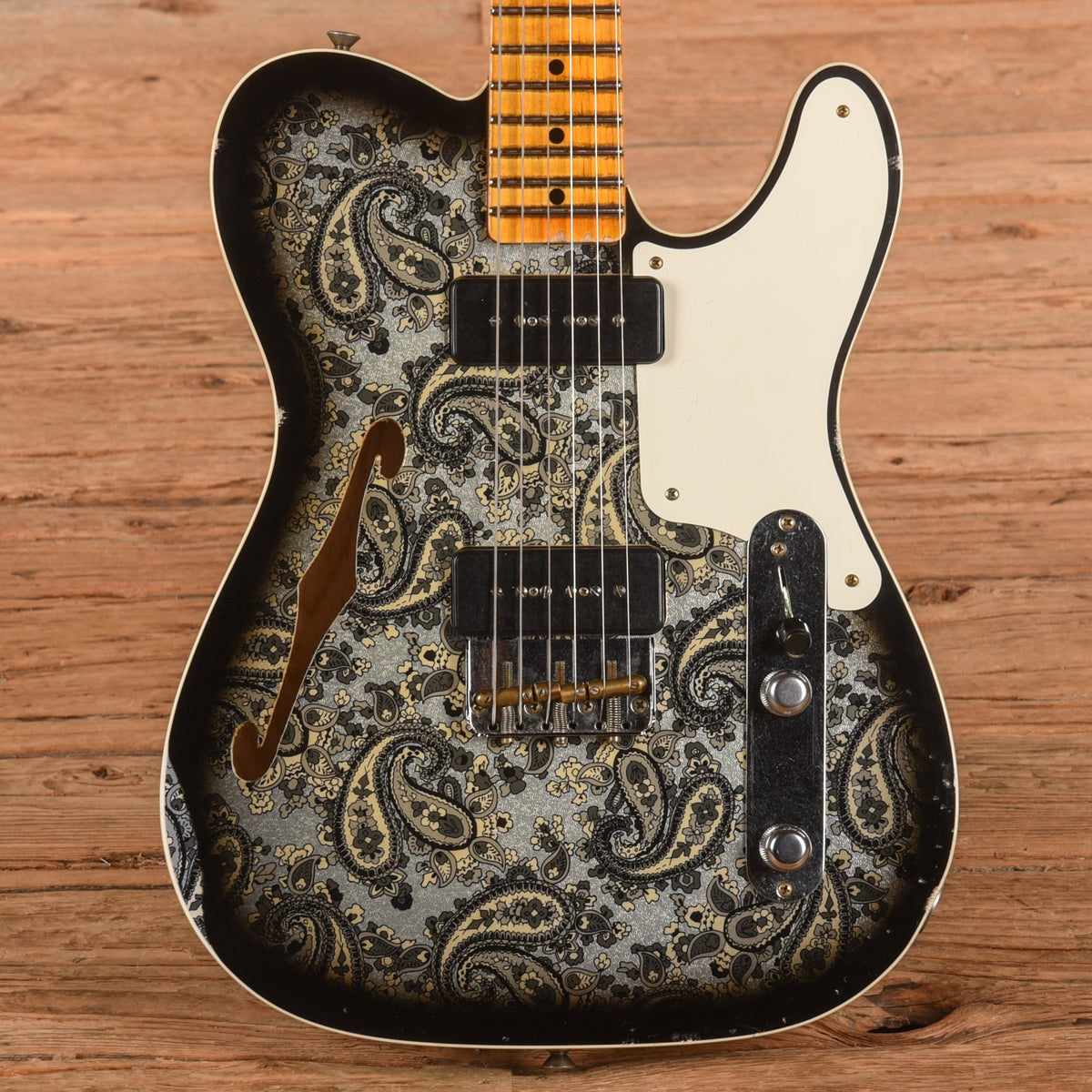 Fender Custom Shop Limited Edition Dual P-90 Telecaster Relic Black Paisley 2023 - MusicMarket