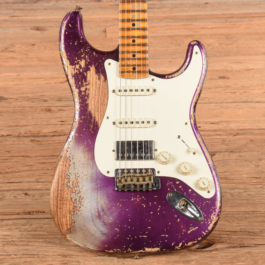 Fender Custom Shop Limited-Edition Nashville Ash-V 1957 Stratocaster HSS Super Heavy Relic Metallic Purple 2023 -
