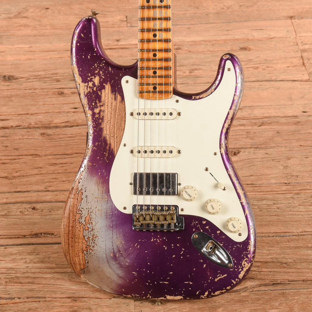 Fender Custom Shop Limited-Edition Nashville Ash-V 1957 Stratocaster HSS Super Heavy Relic Metallic Purple 2023 -