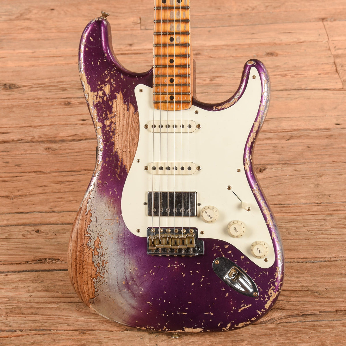 Fender Custom Shop Limited-Edition Nashville Ash-V 1957 Stratocaster HSS Super Heavy Relic Metallic Purple 2023 -