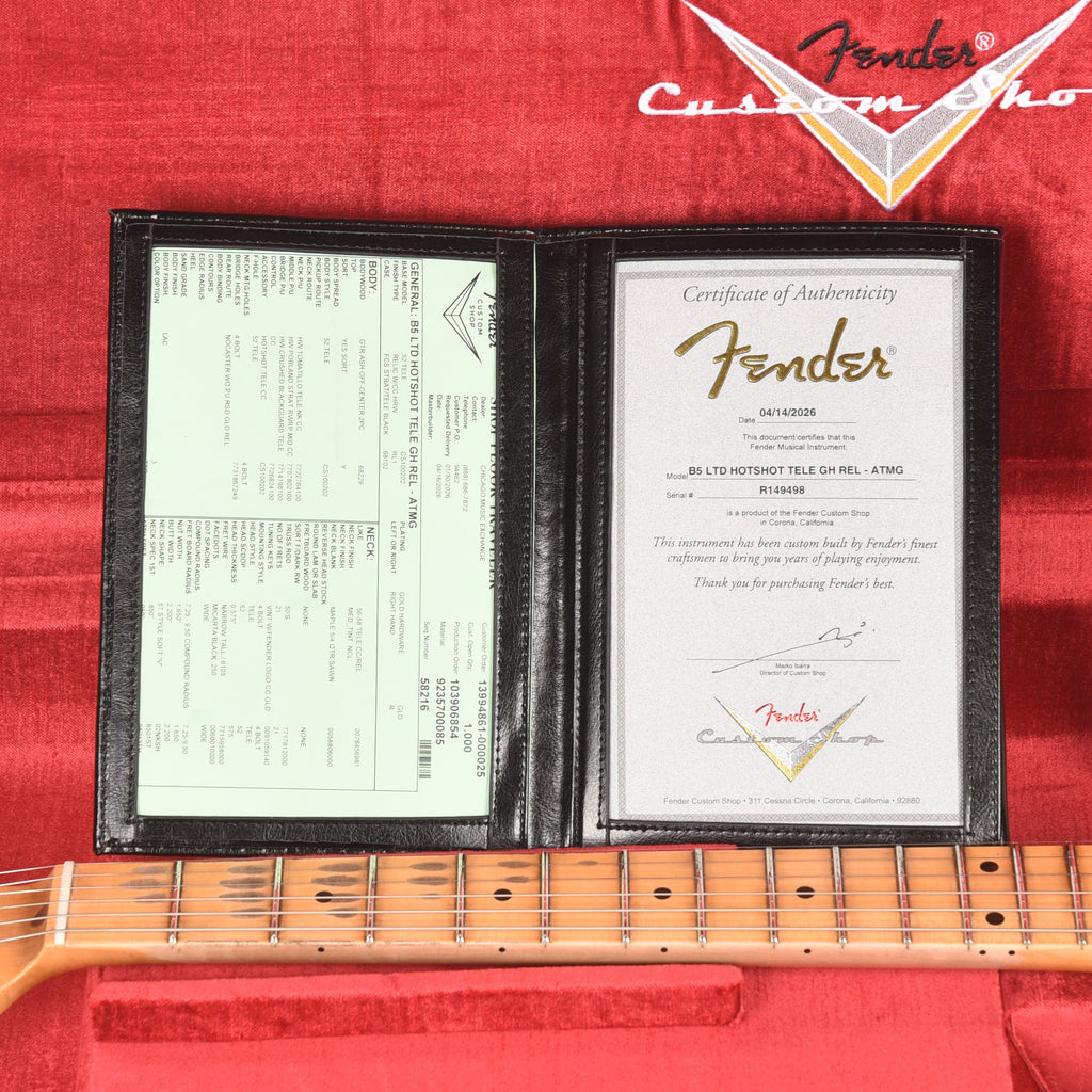 Fender Custom Shop LTD Hotshot Telecaster Relic Aged Tomatillo Green - View 9 | MusicMarket