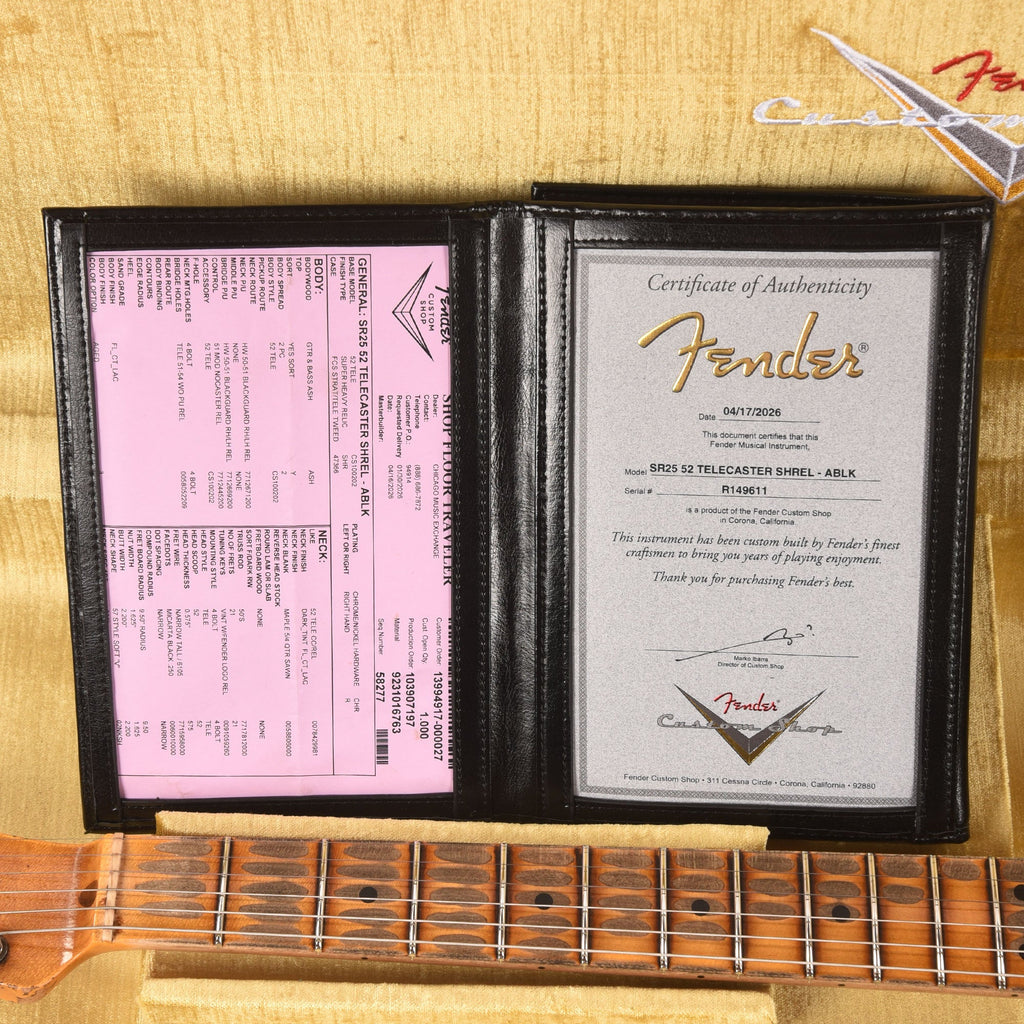 Fender Custom Shop Special Edition 1952 Telecaster Super Heavy Relic Aged Black - View 9 | MusicMarket
