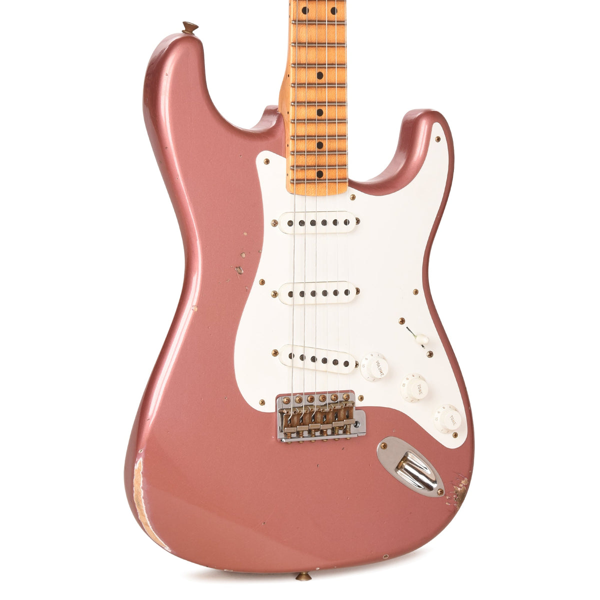 Fender Custom Shop Special Edition 1958 Compound Radius Stratocaster Relic Aged Burgundy Mist Metallic - MusicMarket