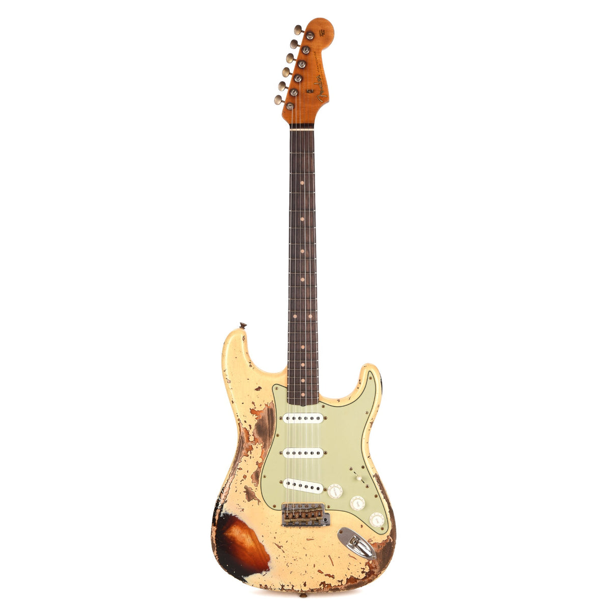 Fender Custom Shop Special Edition 1961 Stratocaster Super Heavy Relic Aged Vintage White over 3-Tone Sunburst -