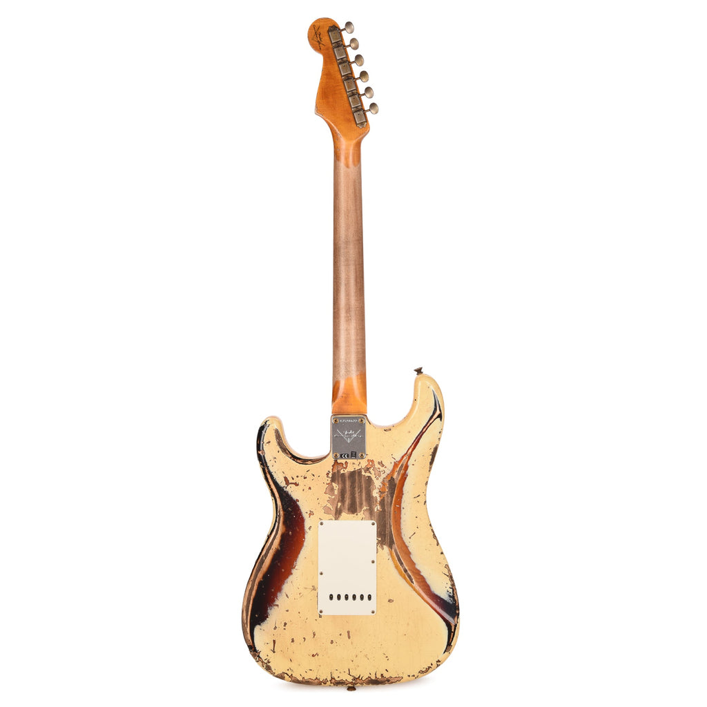 Fender Custom Shop Special Edition 1961 Stratocaster Super Heavy Relic Aged Vintage White over 3-Tone Sunburst -
