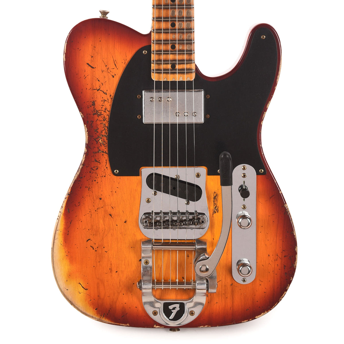 Fender Custom Shop Special Edition Cunife Blackguard Bigsby Telecaster Heavy Relic Aged Cherry Sunburst - View 2 |