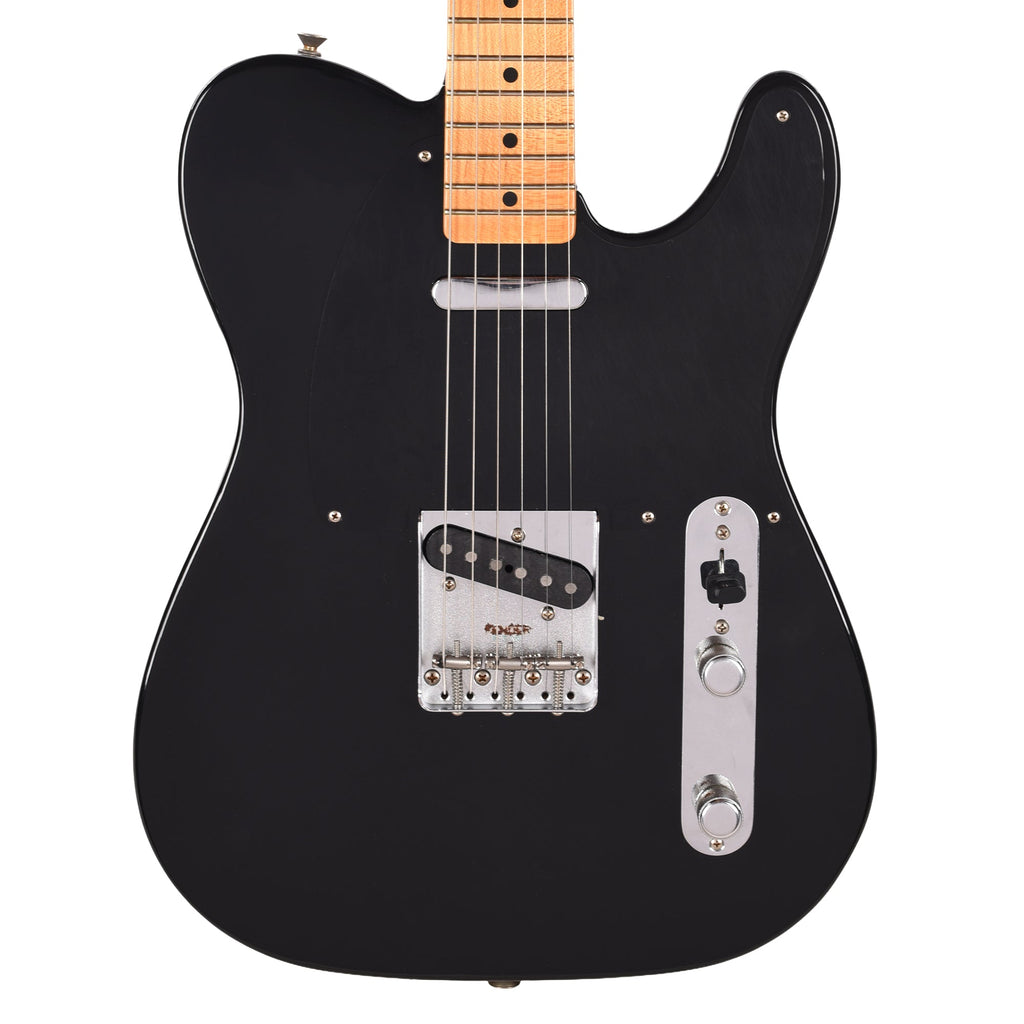 Fender DE Vintera Road Worn '60s Double Esquire Black w/Custom Shop '51 Nocaster Pickups & Hardshell Case - View 2