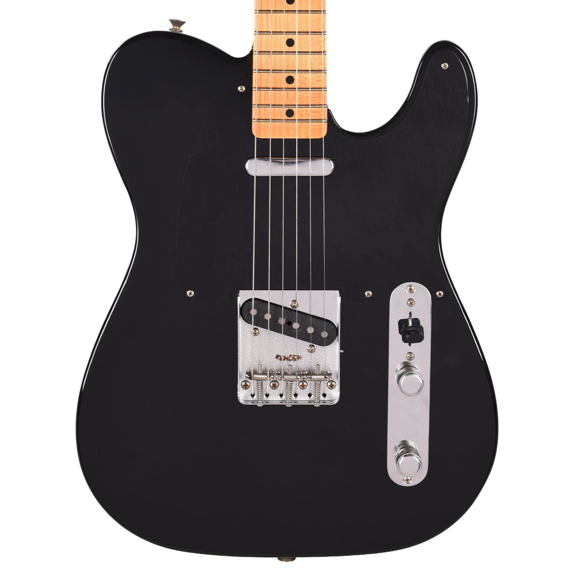Fender DE Vintera Road Worn '60s Double Esquire Black w/Custom Shop '51 Nocaster Pickups & Hardshell Case - View 2