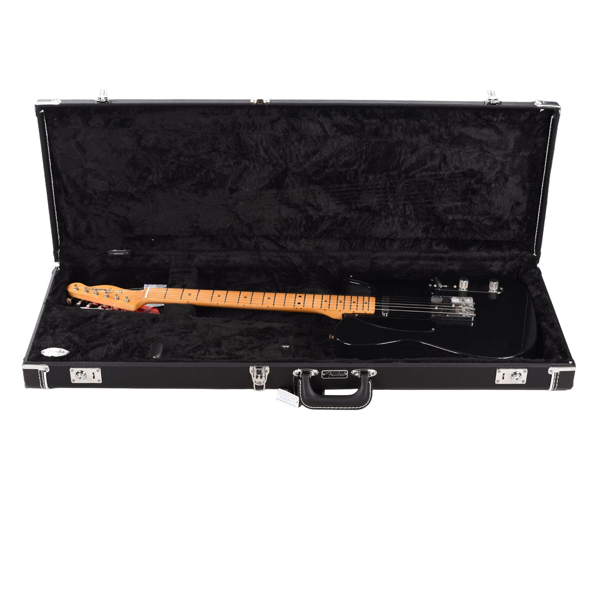 Fender DE Vintera Road Worn '60s Double Esquire Black w/Custom Shop '51 Nocaster Pickups & Hardshell Case - View 8