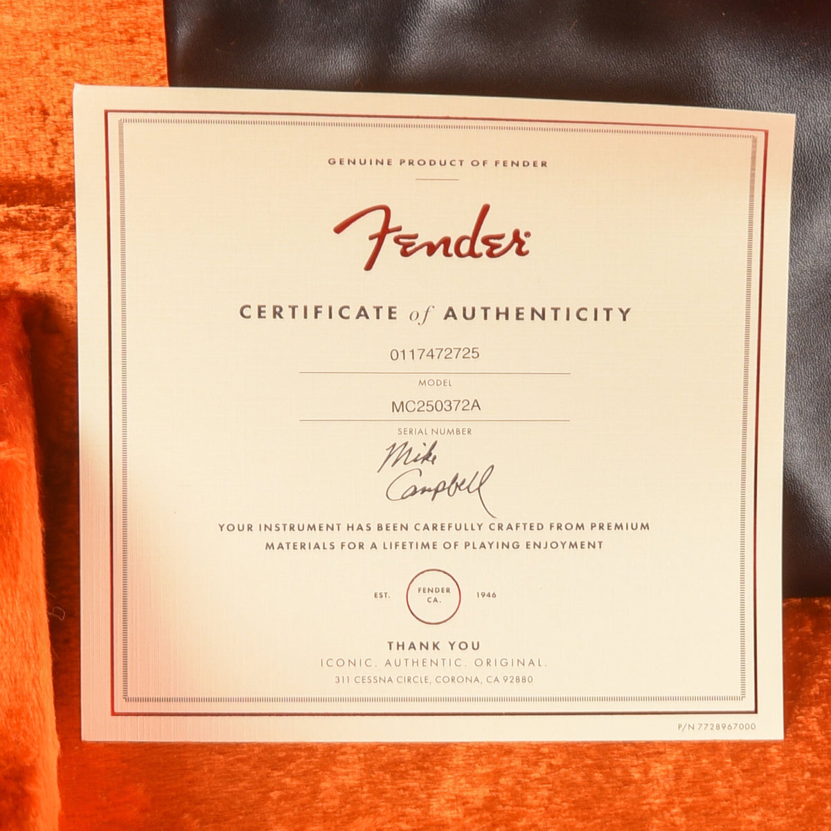 Fender Red Dog Mike Campbell Telecaster Weathered Orange 2025 - View 10 | MusicMarket