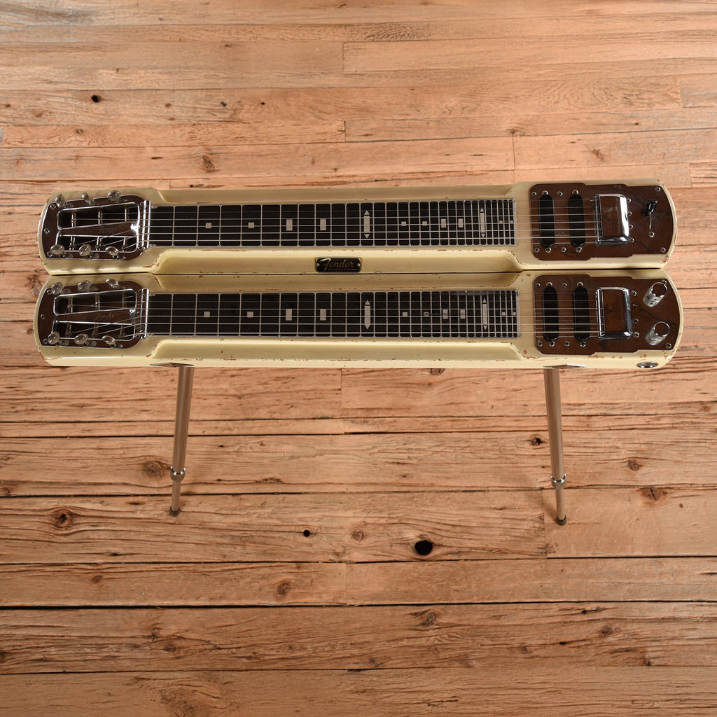 Fender Lap Steel Double Neck White 1958 - Dave Amato of REO Speedwagon - View 3 | MusicMarket
