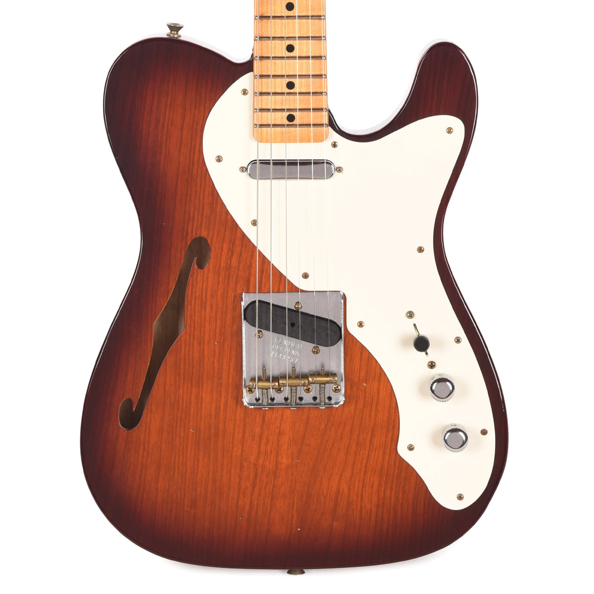 Fender Custom Shop 1950s Telecaster Thinline Journeyman Relic Aged Violin Burst - View 2 | MusicMarket