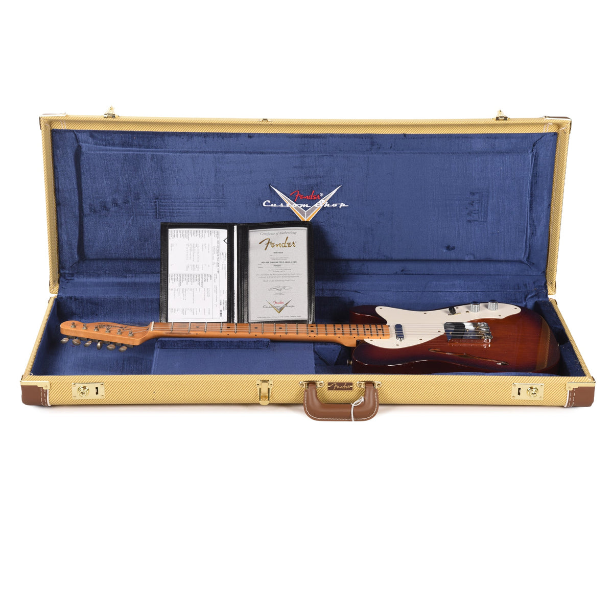 Fender Custom Shop 1950s Telecaster Thinline Journeyman Relic Aged Violin Burst - View 8 | MusicMarket