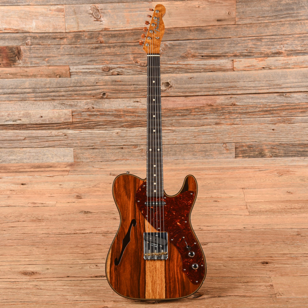 Fender Custom Shop Artisan Cocobolo Telecaster Thinline NOS Amber Shellac 2020 - View 4 | MusicMarket