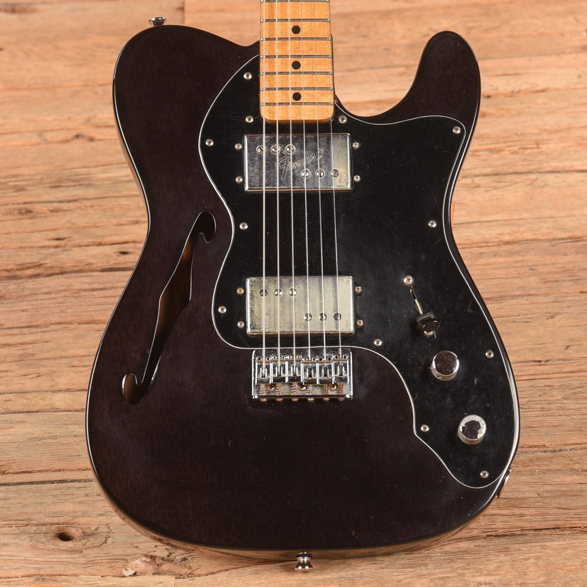 Fender Telecaster Thinline Transparent Black Refin 1972 - MusicMarket