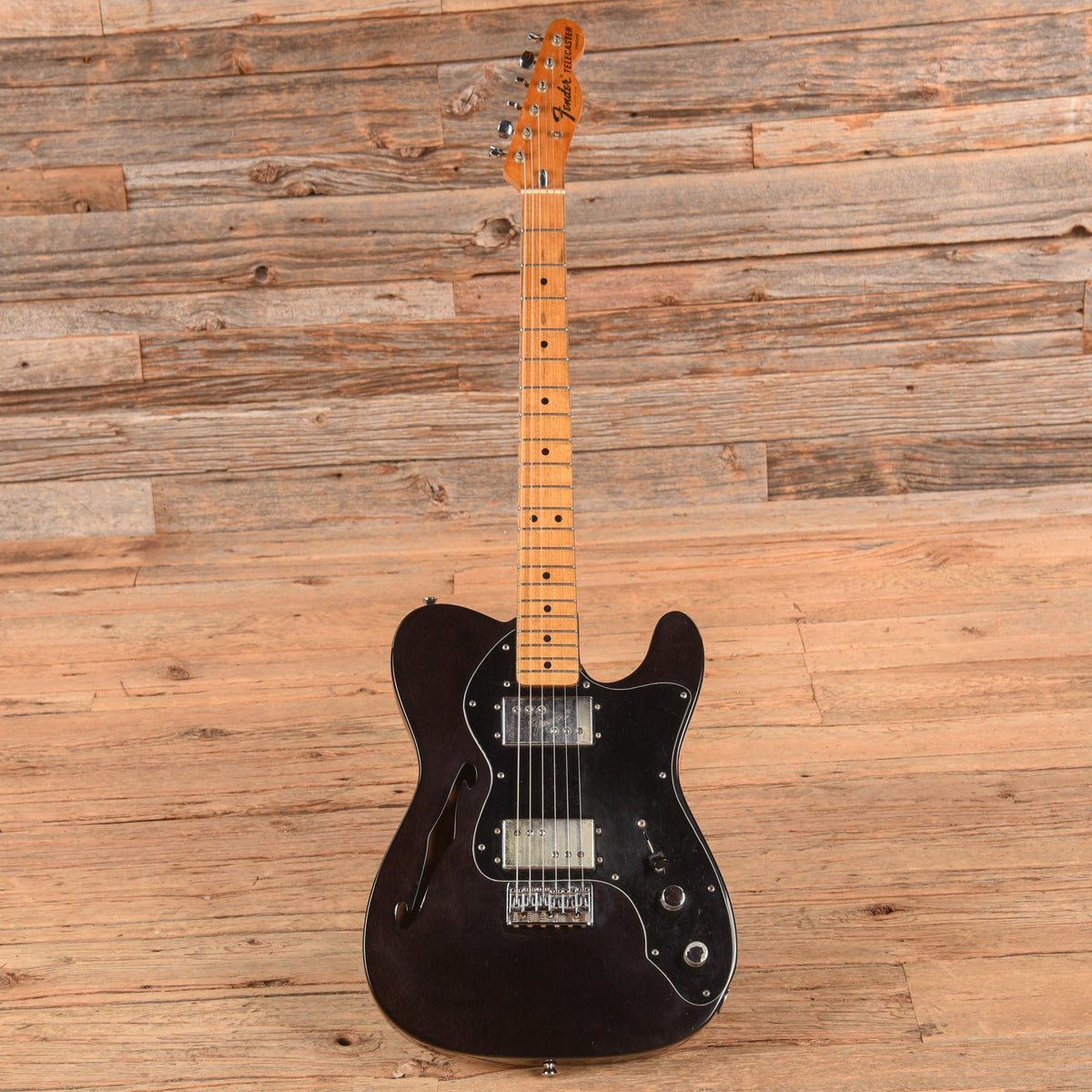 Fender Telecaster Thinline Transparent Black Refin 1972 - View 4 | MusicMarket