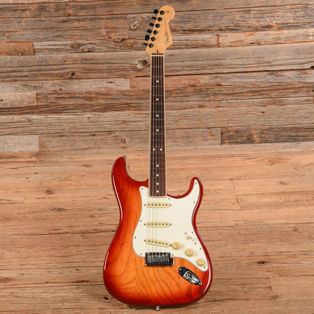 Fender American Channel Bound Stratocaster Neck with American Deluxe Body Aged Cherry Sunburst - View 4 | MusicMarket