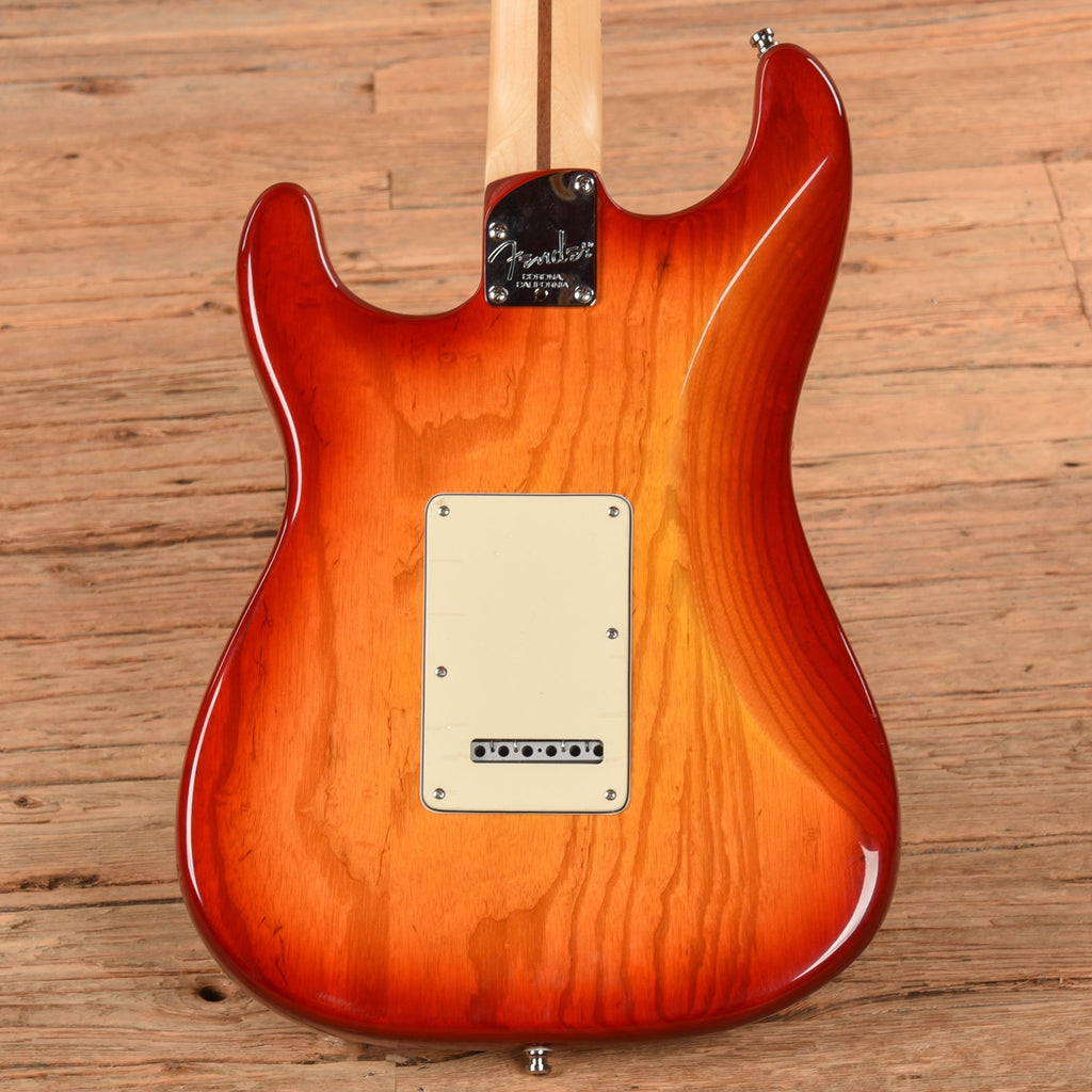 Fender American Channel Bound Stratocaster Neck with American Deluxe Body Aged Cherry Sunburst - View 3 | MusicMarket