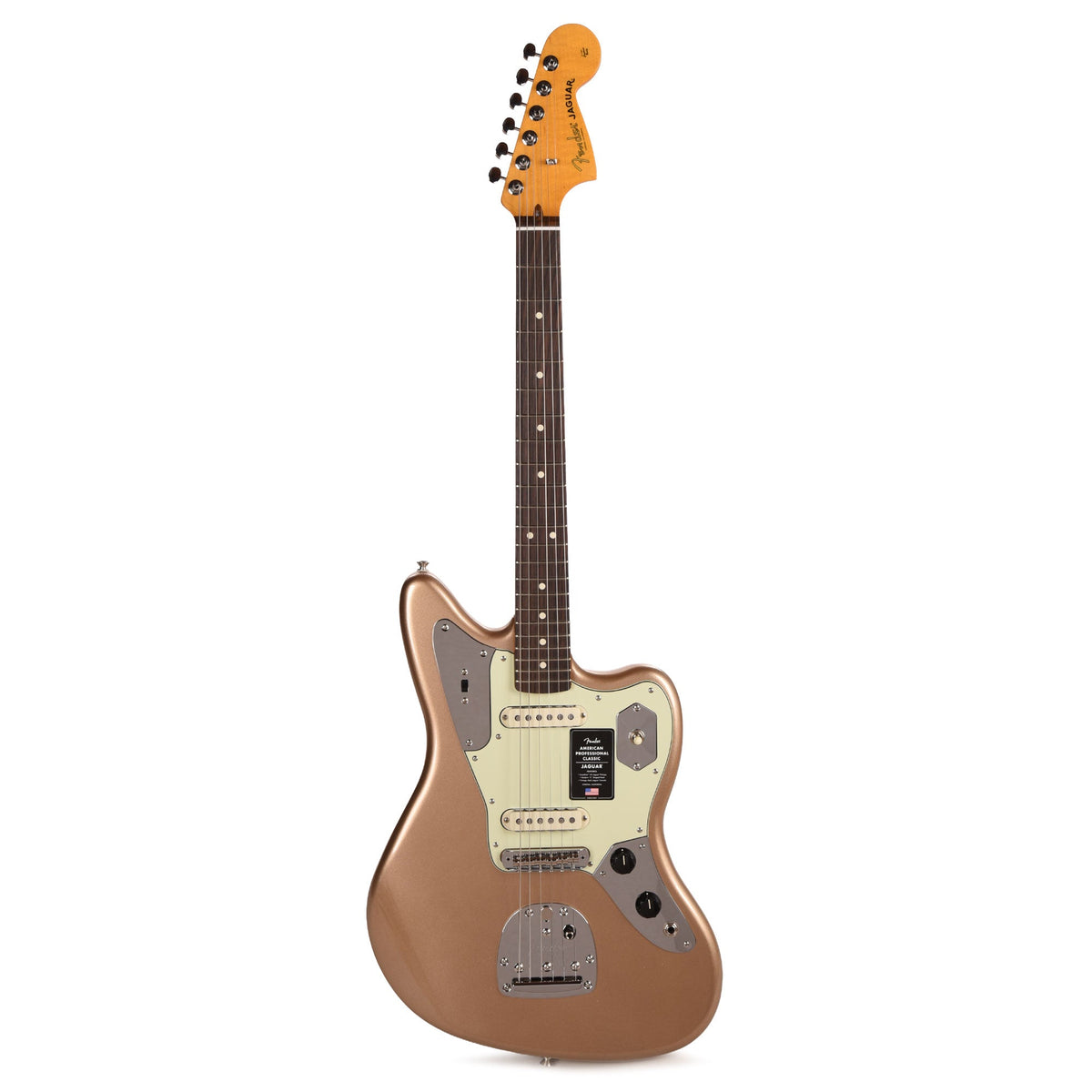 Fender American Professional Classic Jaguar Faded Firemist Gold - View 4 | MusicMarket