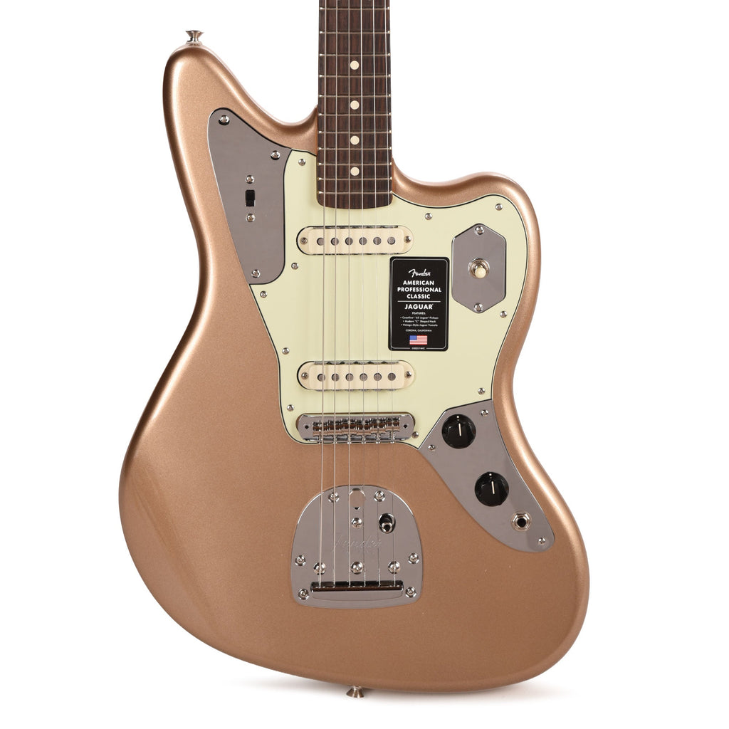 Fender American Professional Classic Jaguar Faded Firemist Gold - View 2 | MusicMarket