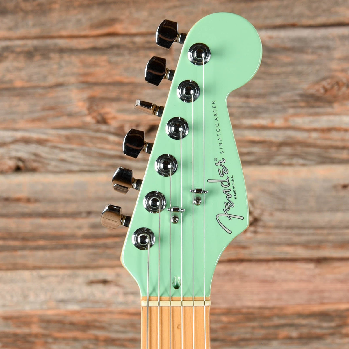 Fender American Standard Stratocaster w/ Matching Headstock Surf Green 1995 - View 6 | MusicMarket
