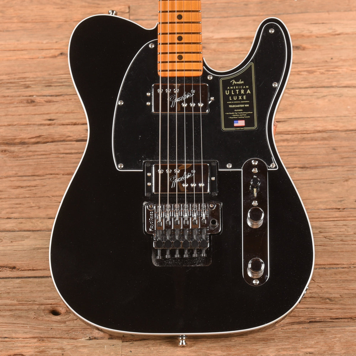Fender American Ultra Luxe Telecaster Floyd Mystic Black 2024 - MusicMarket