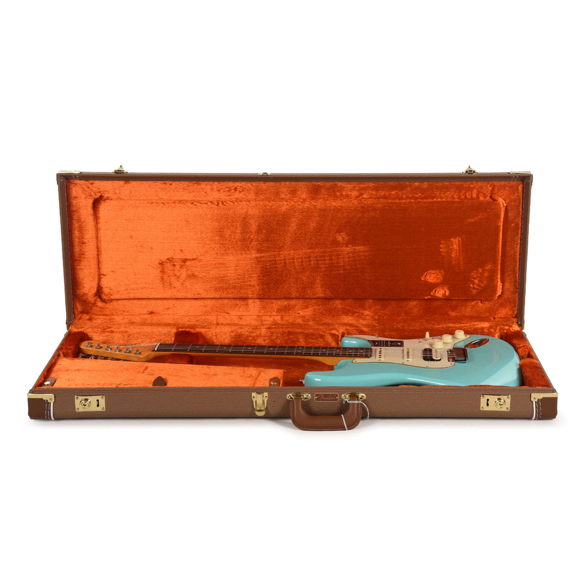 Fender American Ultra Luxe Vintage '60s Stratocaster HSS Surf Green Metallic - View 8 | MusicMarket